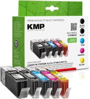 KMP C107BKXV  2x schwarz, 1x cyan, 1x magenta, 1x gelb Druckerpatronen kompatibel zu Canon PGI-570XL PGBK, CLI-571XL  BK/C/M/Y , 5er-Set