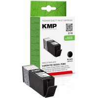 KMP C107BKXV  schwarz Druckerpatrone kompatibel zu Canon PGI-580XXL PGBK