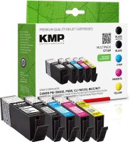 KMP C116V  2x schwarz, 1x cyan, 1x magenta, 1x gelb Druckerpatronen kompatibel zu Canon PGI-580XXL PGBK, CLI 581XXL BK/C/M/Y, 5er-Set