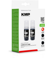 KMP C138  schwarz Tintenflaschen kompatibel zu Canon GI-51 PGBK, 2er-Set