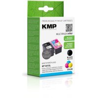 KMP H75V  schwarz, color Druckerpatronen kompatibel zu HP 301XL (CH563EE/CH564EE), 2er-Set