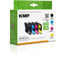 KMP B65V  schwarz, cyan, magenta, gelb Druckerpatronen kompatibel zu brother LC985VALBP , 4er-Set