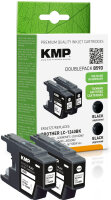 KMP B59D  schwarz Druckerpatronen kompatibel zu brother LC1240BKBP2DR, 2er-Set