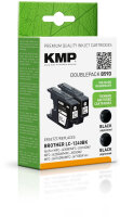 KMP B59D  schwarz Druckerpatronen kompatibel zu brother LC1240BKBP2DR, 2er-Set