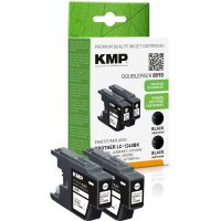 KMP B59D  schwarz Druckerpatronen kompatibel zu brother LC1240BKBP2DR, 2er-Set