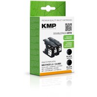 KMP B59D  schwarz Druckerpatronen kompatibel zu brother LC1240BKBP2DR, 2er-Set