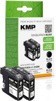 KMP B62DX  schwarz Druckerpatronen kompatibel zu brother LC223BK, 2er-Set