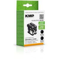 KMP B62DX  schwarz Druckerpatronen kompatibel zu brother LC223BK, 2er-Set