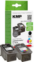 KMP C136V  schwarz, color Druckerpatronen kompatibel zu Canon PG560XL/CL561XL, 2er-Set