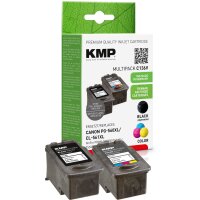 KMP C136V  schwarz, color Druckerpatronen kompatibel zu Canon PG560XL/CL561XL, 2er-Set