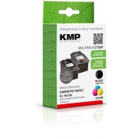 KMP C136V  schwarz, color Druckerpatronen kompatibel zu Canon PG560XL/CL561XL, 2er-Set