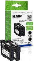 KMP E141D  schwarz Druckerpatronen kompatibel zu EPSON 16XL (T1631), 2er-Set