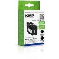 KMP E141D  schwarz Druckerpatronen kompatibel zu EPSON 16XL (T1631), 2er-Set