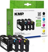 KMP E222XV  schwarz, cyan, magenta, gelb Druckerpatronen kompatibel zu EPSON 34XL (T3476), 4er-Set