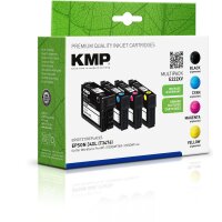 KMP E222XV  schwarz, cyan, magenta, gelb Druckerpatronen kompatibel zu EPSON 34XL (T3476), 4er-Set