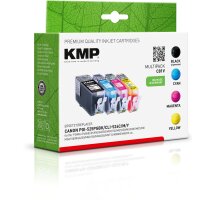 KMP C81V  schwarz, cyan, magenta, gelb Druckerpatronen kompatibel zu Canon PGI-525 BK, CLI-526 C/M/Y, 4er-Set