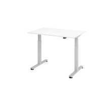 Sitz-Steh-Schreibtisch el.120x80cm Weiß