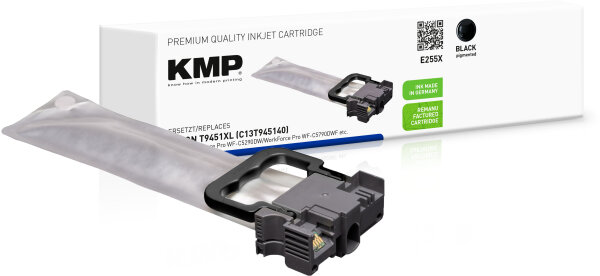 KMP E255X  schwarz Druckerpatrone kompatibel zu EPSON T9451