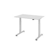 Sitz-Steh-Schreibtisch el.120x80cm Grau