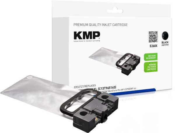 KMP E260X  schwarz Druckerpatrone kompatibel zu EPSON T9651