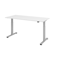 Sitz-Steh-Schreibtisch el.180x80cm Weiß
