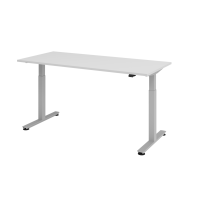 Sitz-Steh-Schreibtisch el.180x80cm Grau