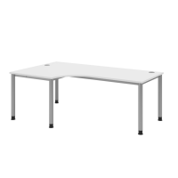 Winkeltisch 4Fuß-rd.200x120cm 90°We