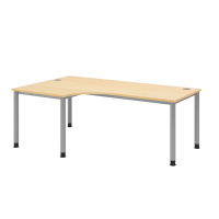 Winkeltisch 4Fuß-rd.200x120cm 90°Ah