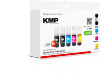 KMP  schwarz, cyan, magenta, gelb Tintenflaschen kompatibel zu Canon GI51PGBK/C/M/Y, 4er-Set