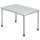 HAMMERBACHER HS12 höhenverstellbarer Schreibtisch weiß rechteckig, 4-Fuß-Gestell silber 120,0 x 80,0 cm