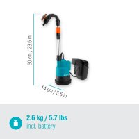 GARDENA Akku-Regenfasspumpe 2000/2 18V P4A
Ready-To-Use Set