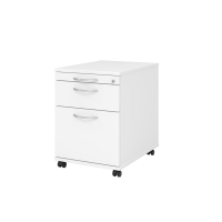 Rollcontainer 58cm,1Schub,1HR,Schl.BM Wei&szlig;