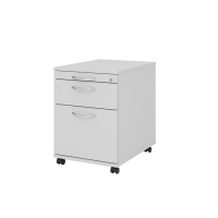 Rollcontainer 58cm,1Schub,1HR,Schl.BM Grau