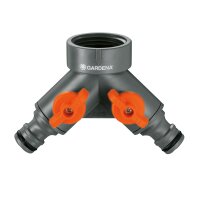 GARDENA Wasserverteiler für Gartenschlauch 2-Wege-Venti