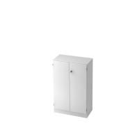 Schrank 3OH mit Sockelbl. SG Wei&szlig;/Wei&szlig;