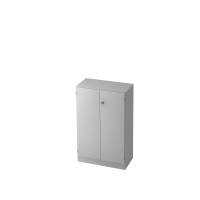 Schrank 3OH mit Sockelbl. SG Grau/Grau