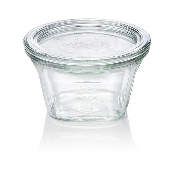 Quadroglas mit Deckel Weck, 290 ml, Set á 6 Stück, Glas