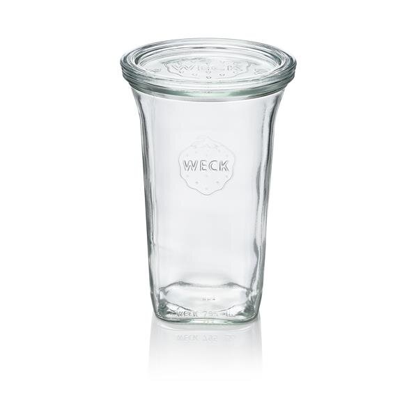 Quadroglas mit Deckel Weck, 795 ml, Set á 6 Stück, Glas