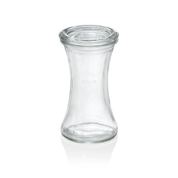 Delikatessenglas mit Deckel Weck, 200 ml, Set á 6 Stück, Glas