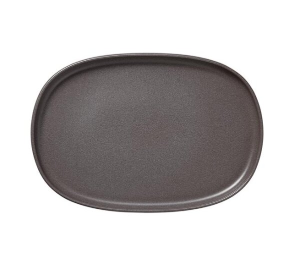 Platte, 33 x 23 cm, Set á 4 Stück, stone gray, Steinzeug