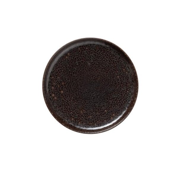 Teller, flach, Ø 17,5 cm, Set á 6 Stück, metallic brown, Steinzeug