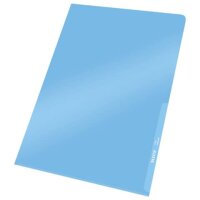 100 LEITZ Sichthüllen Premium 4100 DIN A4 blau glatt...
