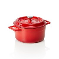 Cocotte LAVA, Ø 21 cm, rot, Gusseisen emailliert