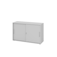 Schiebet&uuml;renschrank 2 OH RE Grau/Grau