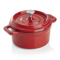Cocotte, Ø 10 cm, rot, Gusseisen emailliert