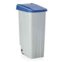 Abfallbehälter mit blauem Deckel, 110 ltr.,