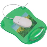 Mousepad mit Gelauflage - grün-transparent