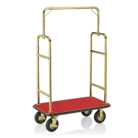 Gepäckwagen, 113 x 62 x 183 cm, goldfarben,