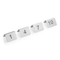 Tischnummernschild Set, 12-teilig, 1-12,