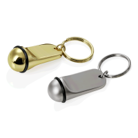 Schlüsselanhänger, 5 cm, goldfarben,